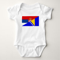 serbie bosnia Herzégovine drapeau pays demi symbol