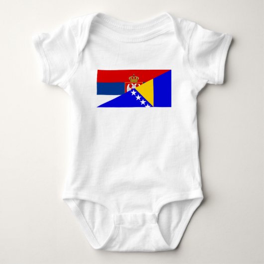 Body serbie bosnia Herzégovine drapeau pays demi symbol (Devant)