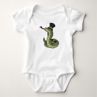 Serpent en gentleman et chapeau