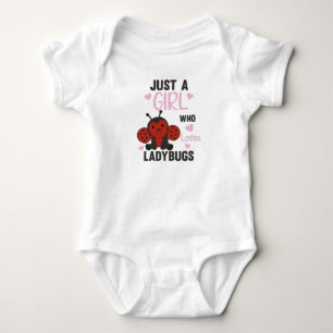 Body Seule Une Fille La Ladybug Aime L'Insecte Douce