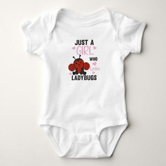 Body Seule Une Fille La Ladybug Aime L'Insecte Douce (Devant)