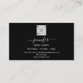 Body Shaping Sculpting Massage Gold Logo QR-code Visitekaartje (Achterkant)