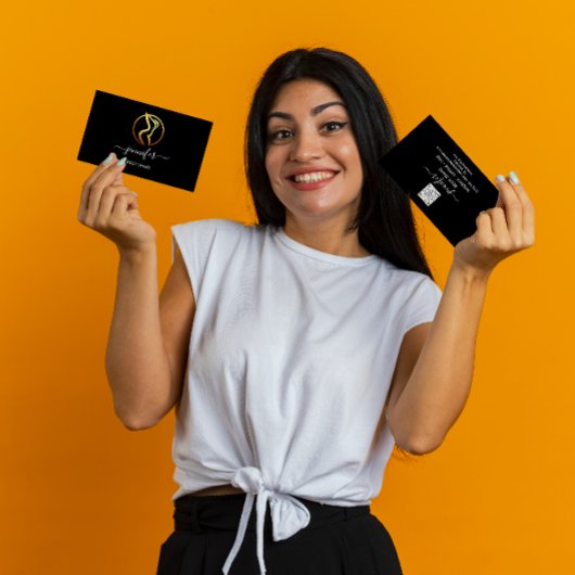 Body Shaping Sculpting Massage Gold Logo QR-code Visitekaartje