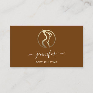Body Shaping Sculpting Massage Gouden Logo QR Brui Visitekaartje