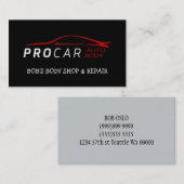 Body Shop et carte de visite de réparation (Devant / Derrière)