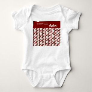 Body SHRIMPLEMENT adorable Motif rétro blanc rouge pers