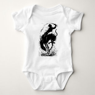 Body Silhouette artistique dynamique de rodéo cowboy