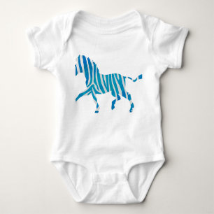 Body Silhouette bleue et blanche Zebra
