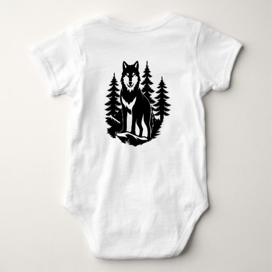 Body Silhouette de loup en forêt (Dos)