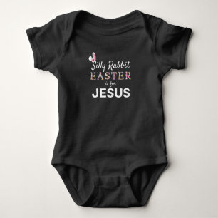Body Silly Rabbit Pâques est pour Jesus Toddler Boy Gir