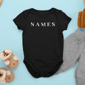 Body Simple Black Custom Ajouter Votre Nom Élégant