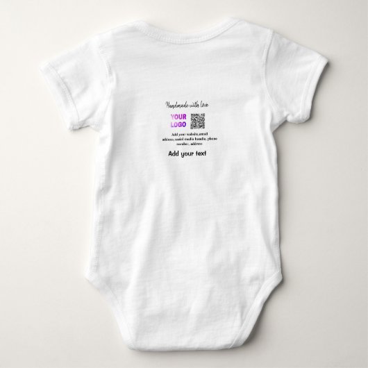 Body Simple code QR minimal ajouter un logo nom de code (Dos)