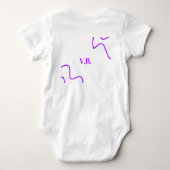 Body Simple couleur unie ajouter nom texte monogramme (Dos)