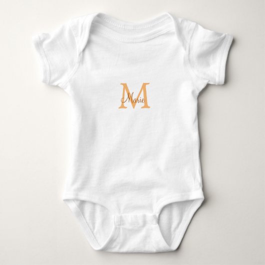 Body simple minimal add name monogram orange brown thr (Devant)