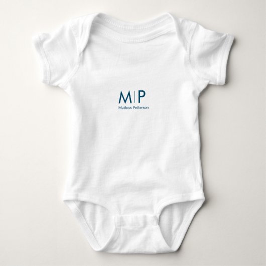Body simple minimal ajouter monogramme nom lettre éléga (Devant)