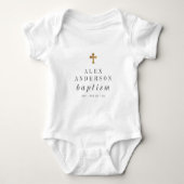 Body Simple moderne Elegant Cross Baby Baptism (Devant)