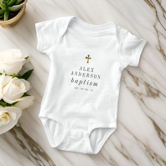 Body Simple moderne Elegant Cross Baby Baptism