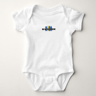 Body Simple Moderne Suède Pays Suédois Drapeau Souvenir