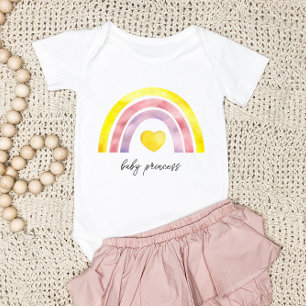 Body Simple rose Jaune Arc-en-ciel Fille nouveau-née