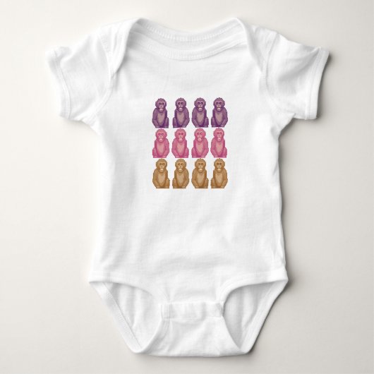 Body Singe colorés de style pixel whimsique (Devant)
