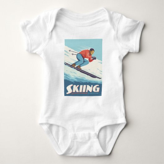 Body Ski est croire Retro Print (Devant)