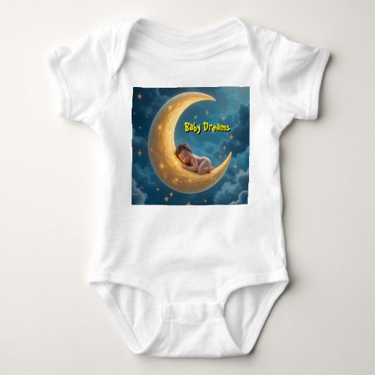 Body Sleepy baby moon t-shirt (white) (Devant)