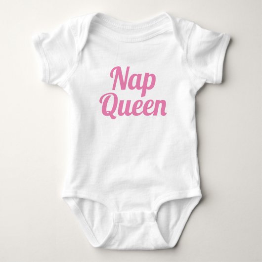 Body Slogan rose Reine Nap | Bodysuit bébé (Devant)