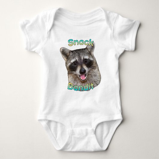 Body Snack Bandit Funny Raccoon Bodysuit bébé - Mignonn (Devant)