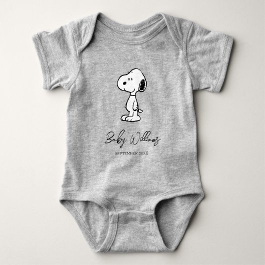 Body Snoopy d'arachides | Bébé Bientôt (Devant)