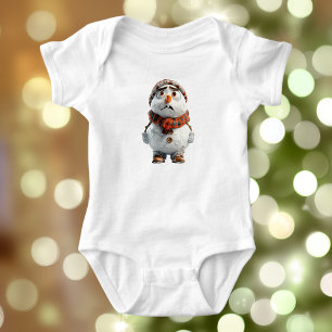 Body Snowman Baby Bodysuit