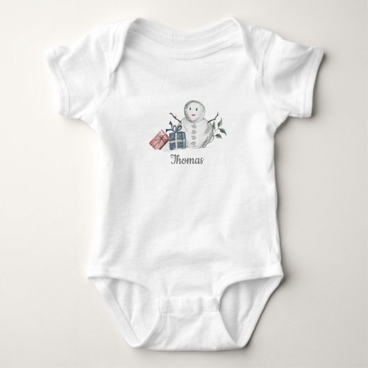 Body Snowman Baby Bodysuit (Devant)