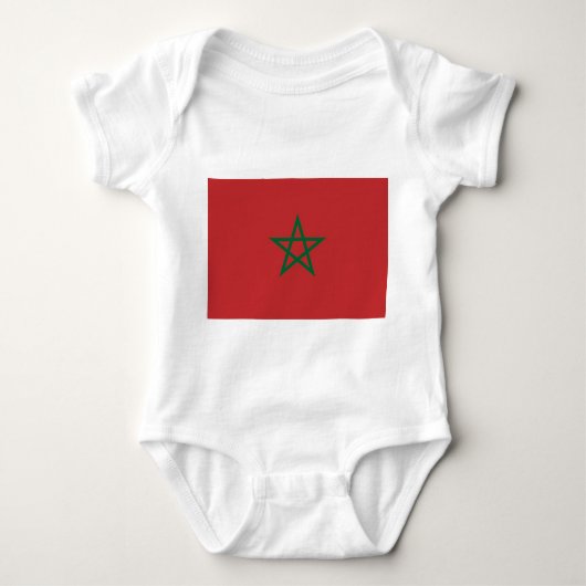 Body Soin de bébé patriotique avec drapeau Maroc (Devant)