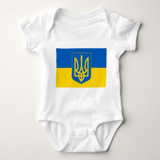 Body Soin de bébé patriotique avec drapeau Ukraine (Devant)