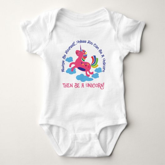 Body Sois une Unicorn Baby Jersey Bodysuit (Devant)