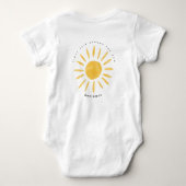Body soleil 1er anniversaire aquarelle soleil (Dos)