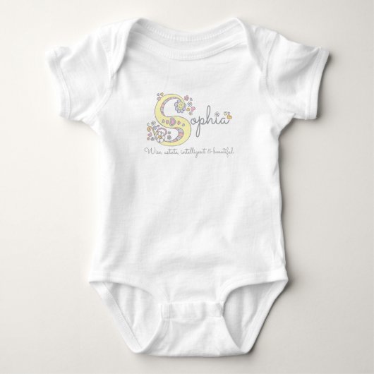 Body Sophia girls name signifiant roman monogramme (Devant)