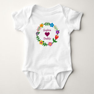 Body Sophie Coeurs Papa Fleurs Élégantes Personnaliser