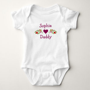 Body Sophie Hearts Aime Papa Twins Fleurs Oiseaux