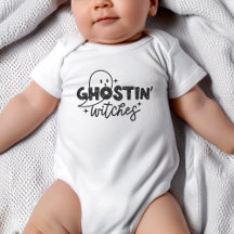 Sorcières Ghosting Halloween Baby Shirt Bodysuit