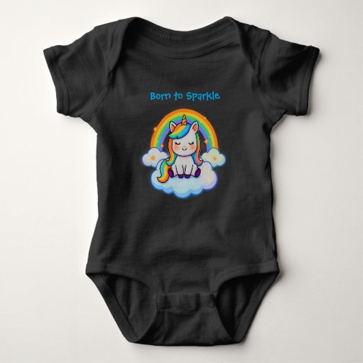Body Sparkle - Licorne Tee en coton (Devant)