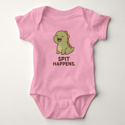 Body Spit Happens - Drôle bébé Dinosaur Design (Devant)