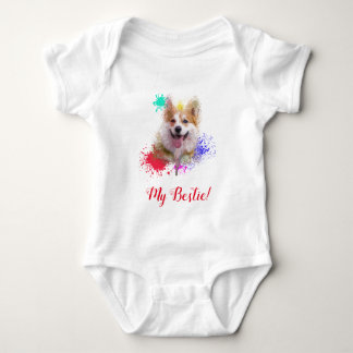 Body Splash Art jote Corgi Chien Baby Bodysuit