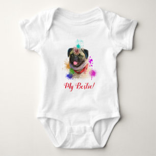 Body Splash Art mignon Carlin Chien Baby Bodysuit
