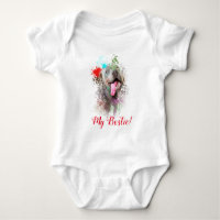 Splash Art mignon Weimaraner Chien Baby Bodysuit