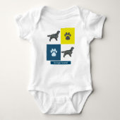 Body Springer Spaniel Chien & Paw Y&B Grille Carré (Devant)