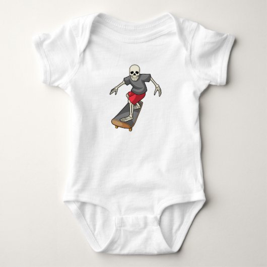Body Squelette en patineur avec skateboard (Devant)