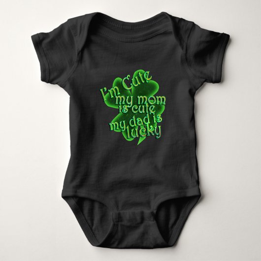 Body St Patrick's Day - Je suis mignonne, maman mignonn (Devant)