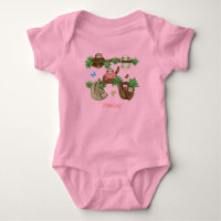 Stanley Sloth personnalisé, costume de bébé rose