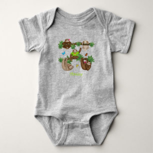 Body Stanley Sloth personnalisé vêtement de bébé vert