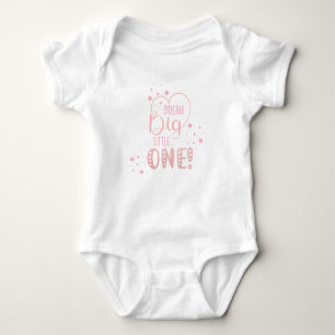 Body Starry Pink Dream Big Little One Heart Baby Girl